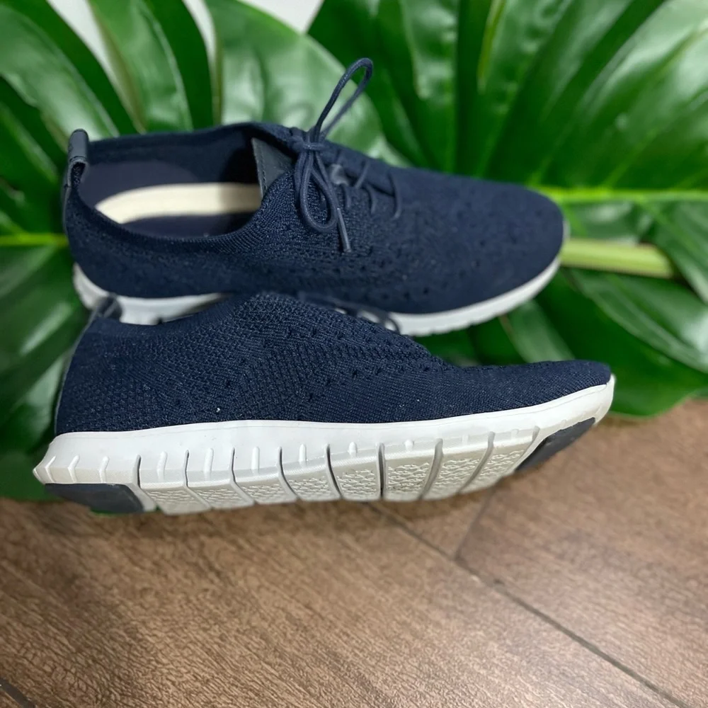 Come Hans ZeroGrand stitch-light Navy Blue oxfords Size 6.5 - Picture 2 of 8